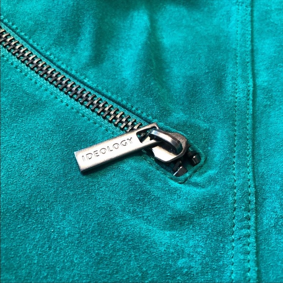 Ideology Teal Leather Skirt - Picture 2 of 6